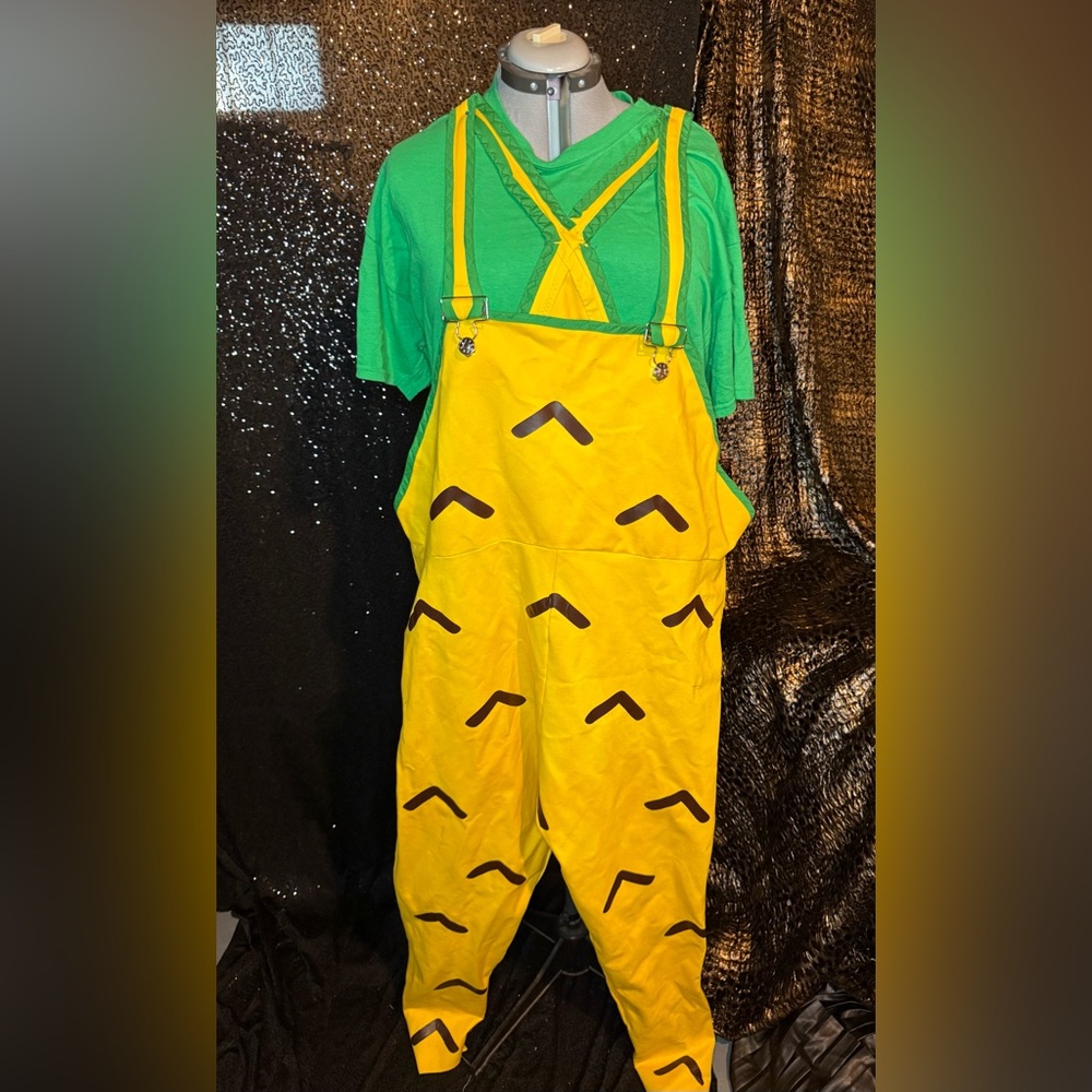 Green and Yellow Pineapple Overalls